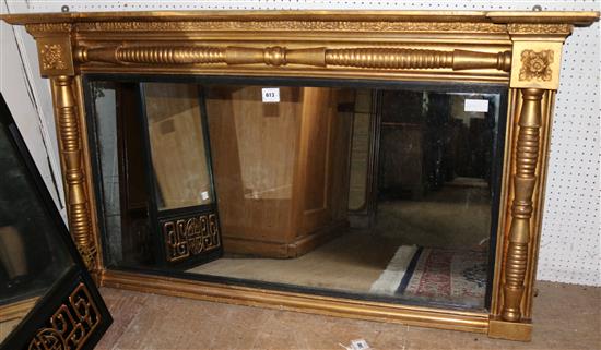 Gilt overmantel mirror(-)